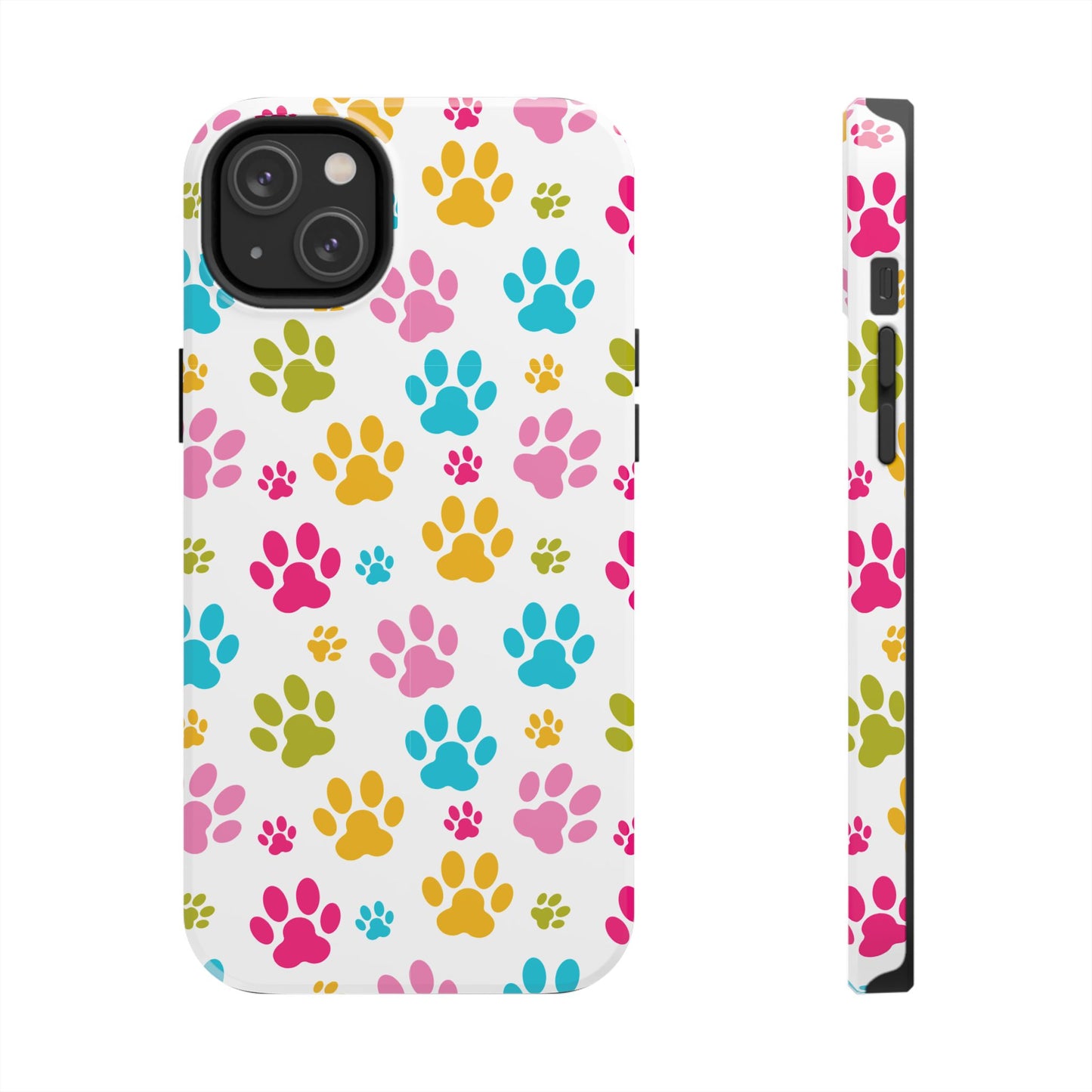 Colorful Pet Paw Print Tough Phone Case for Dog Loves for Iphone