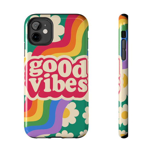 Good Vibes Tough Phone Cases, Colorful, Cheerful Phone Protection, Gifts for Friends