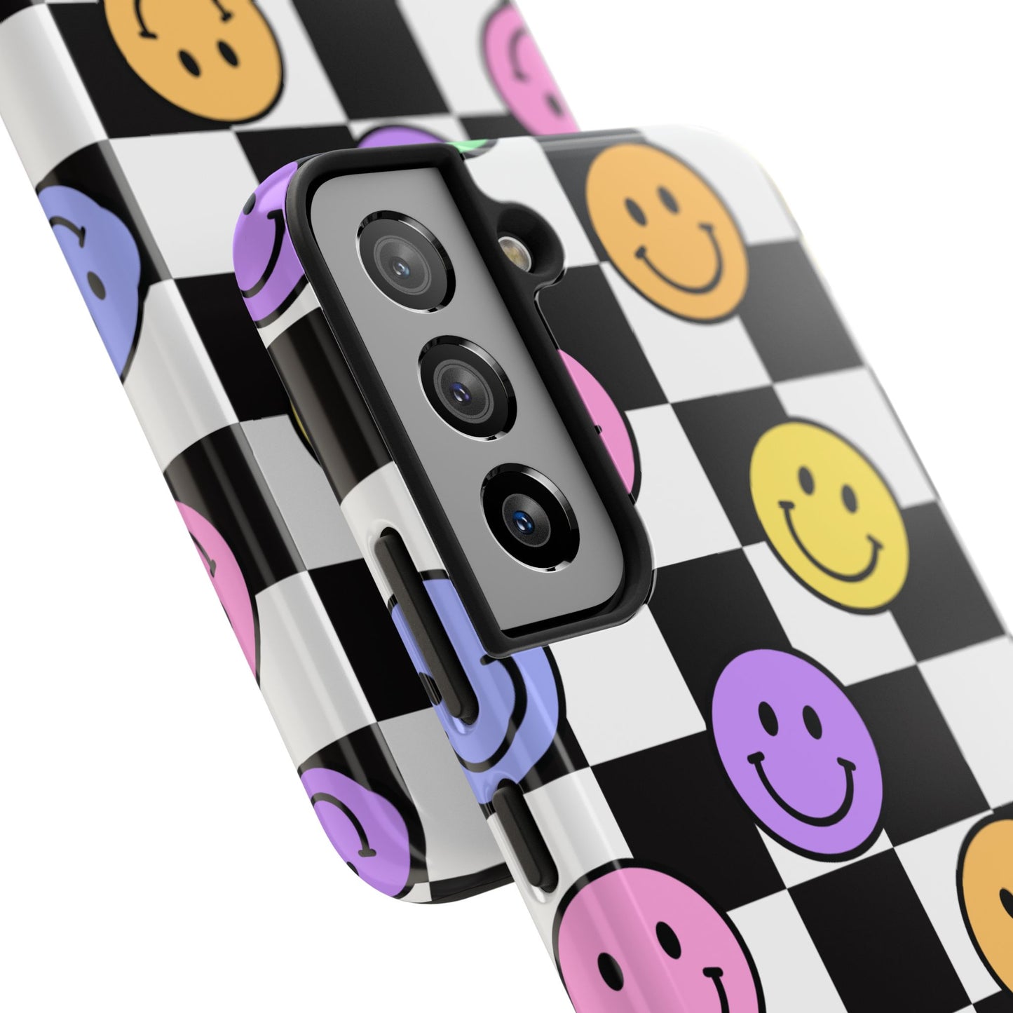 Colorful Smiley Face Phone Case, Durable Phone Cover, Fun Tech Accessories, Great for Gifts, Birthday, Holiday