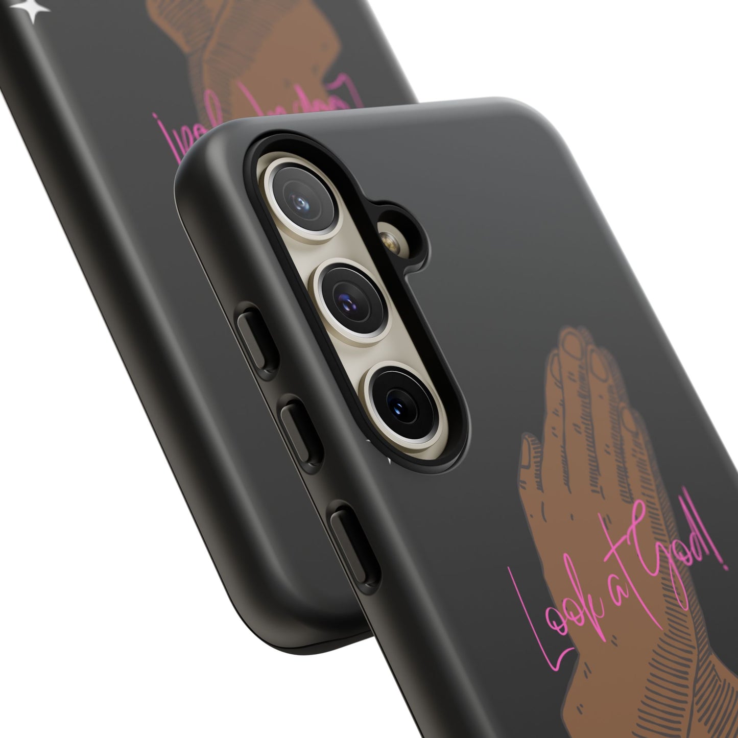Phone Cases - 'Look at God' Praying Hands Religious Design Tough Case for Samsung