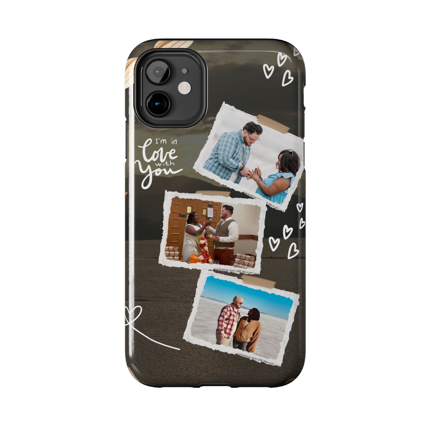 Personalized I'm in love with you Custom 3 Photo Tough Phone Case for Iphone