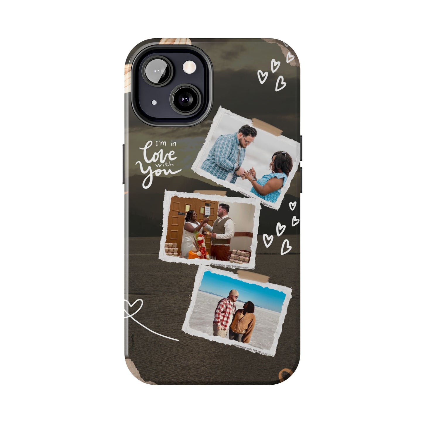 Personalized I'm in love with you Custom 3 Photo Tough Phone Case for Iphone