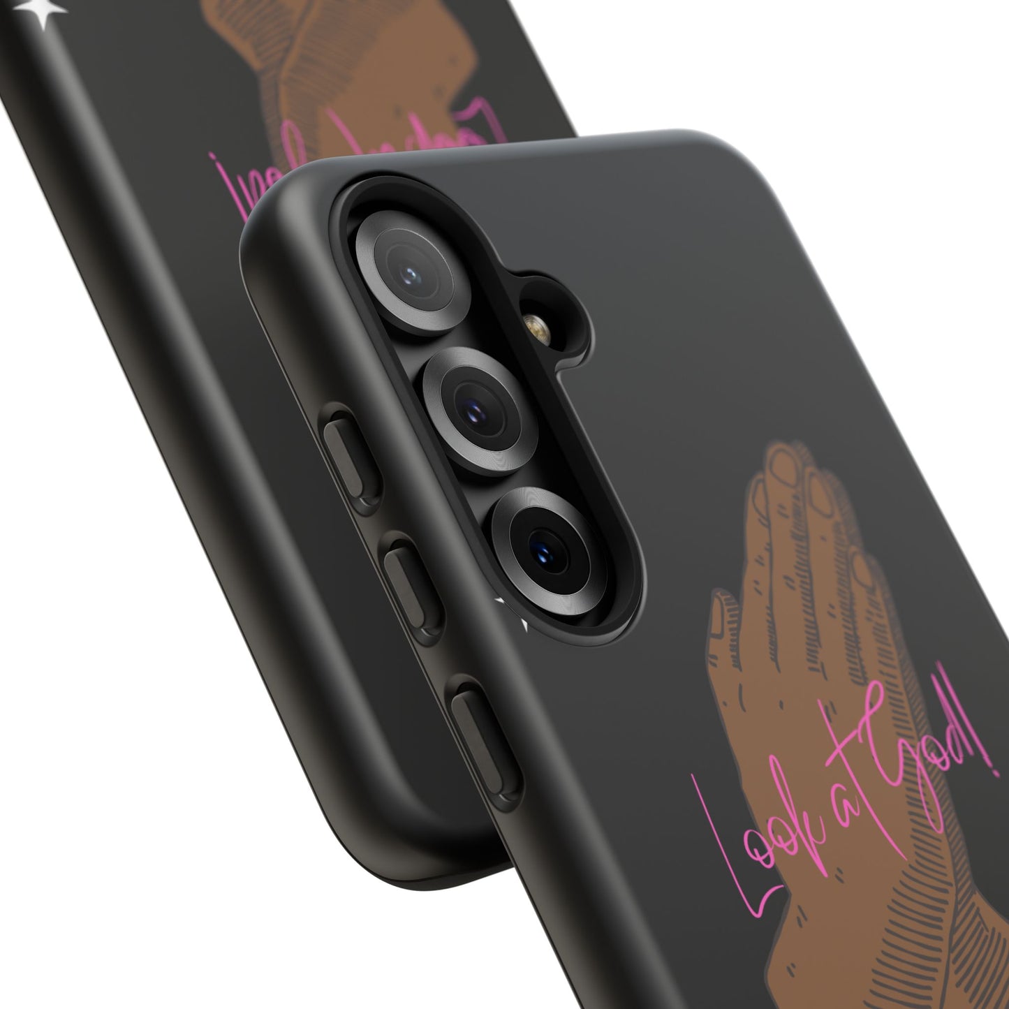 Phone Cases - 'Look at God' Praying Hands Religious Design Tough Case for Samsung