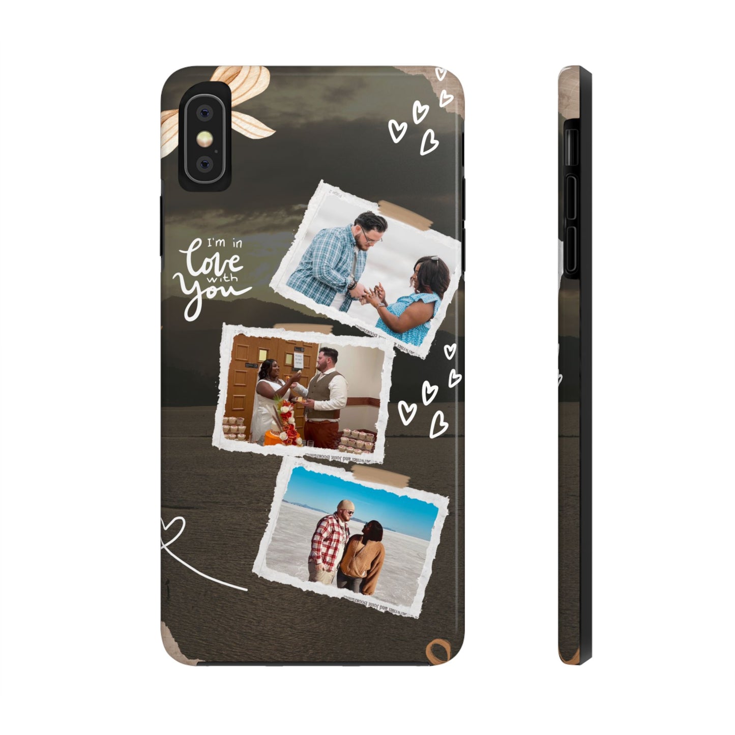 Personalized I'm in love with you Custom 3 Photo Tough Phone Case for Iphone