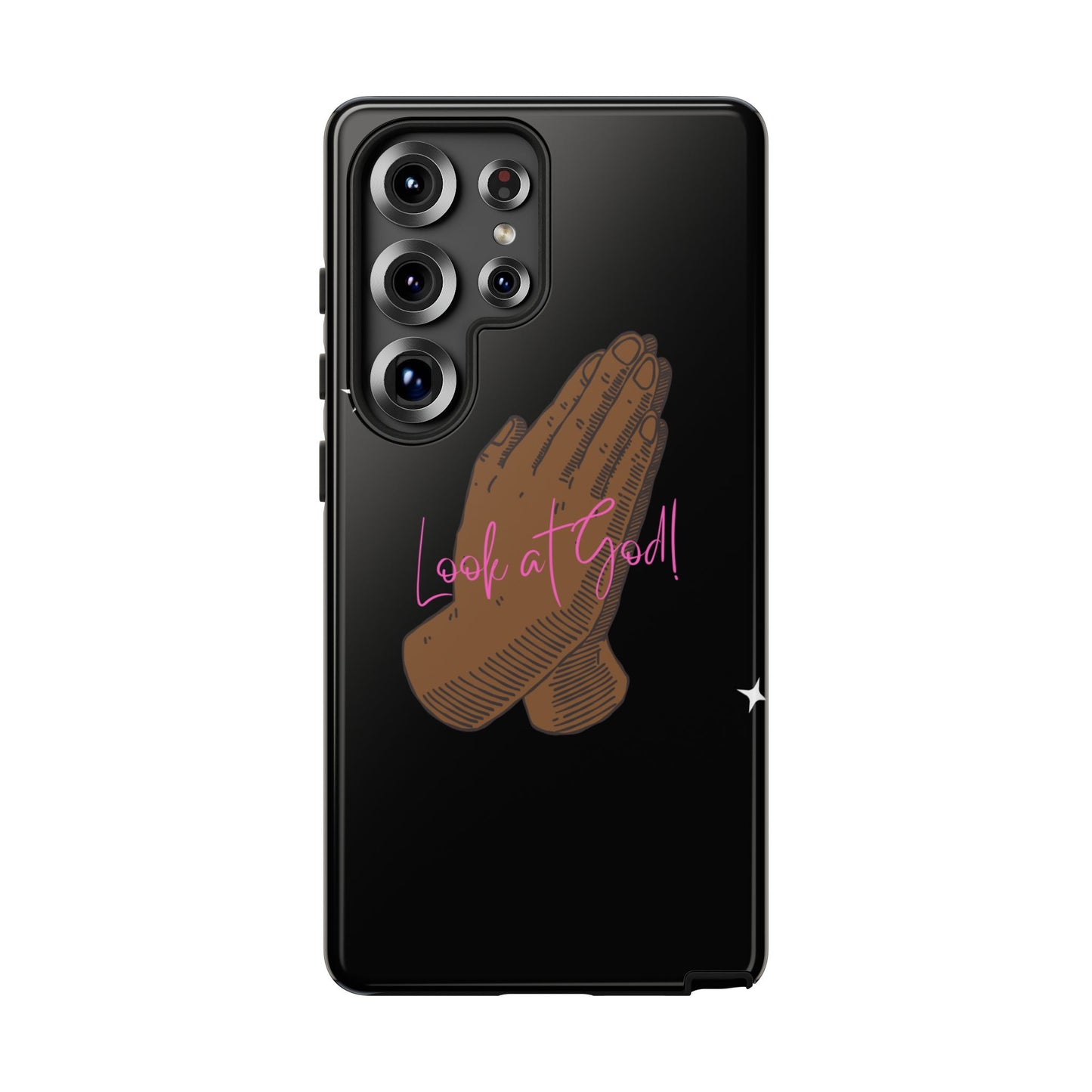 Phone Cases - 'Look at God' Praying Hands Religious Design Tough Case for Samsung