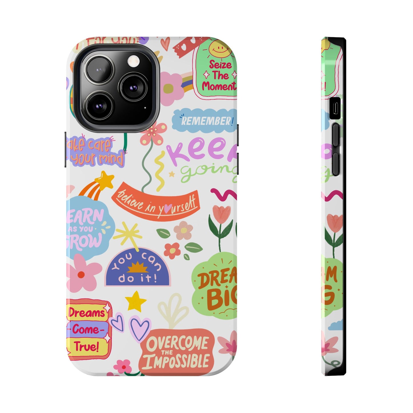 Inspirational, Motivational Phone Case, Cute Floral, Confidence Case, Gift for Her, Positive Vibes