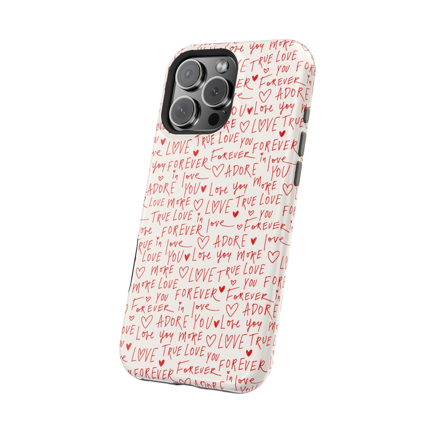 Love Hearts MAGNETIC Tough Case for iPhone,  Cute Heart Design, Adore You Case, True Love Protection