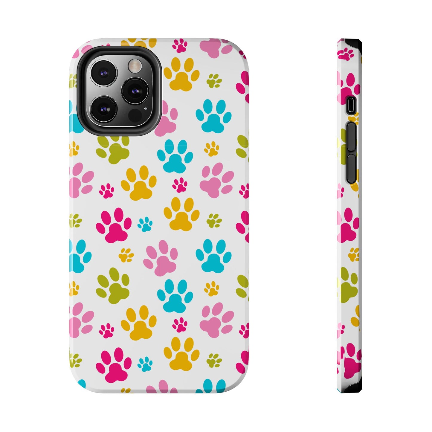 Colorful Pet Paw Print Tough Phone Case for Dog Loves for Iphone