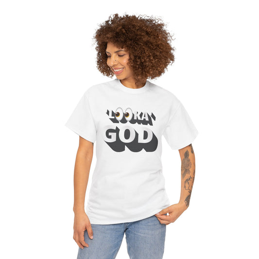 "Looka God" Unisex Cotton Tee - Stylish Faith Statement