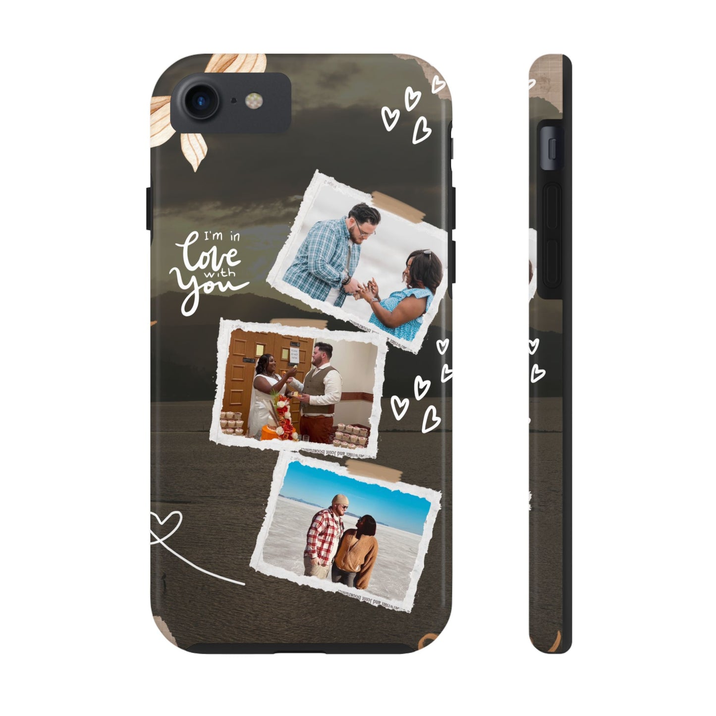 Personalized I'm in love with you Custom 3 Photo Tough Phone Case for Iphone