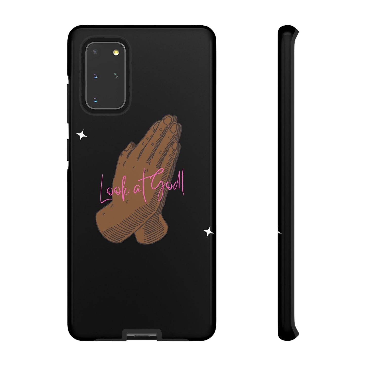 Phone Cases - 'Look at God' Praying Hands Religious Design Tough Case for Samsung