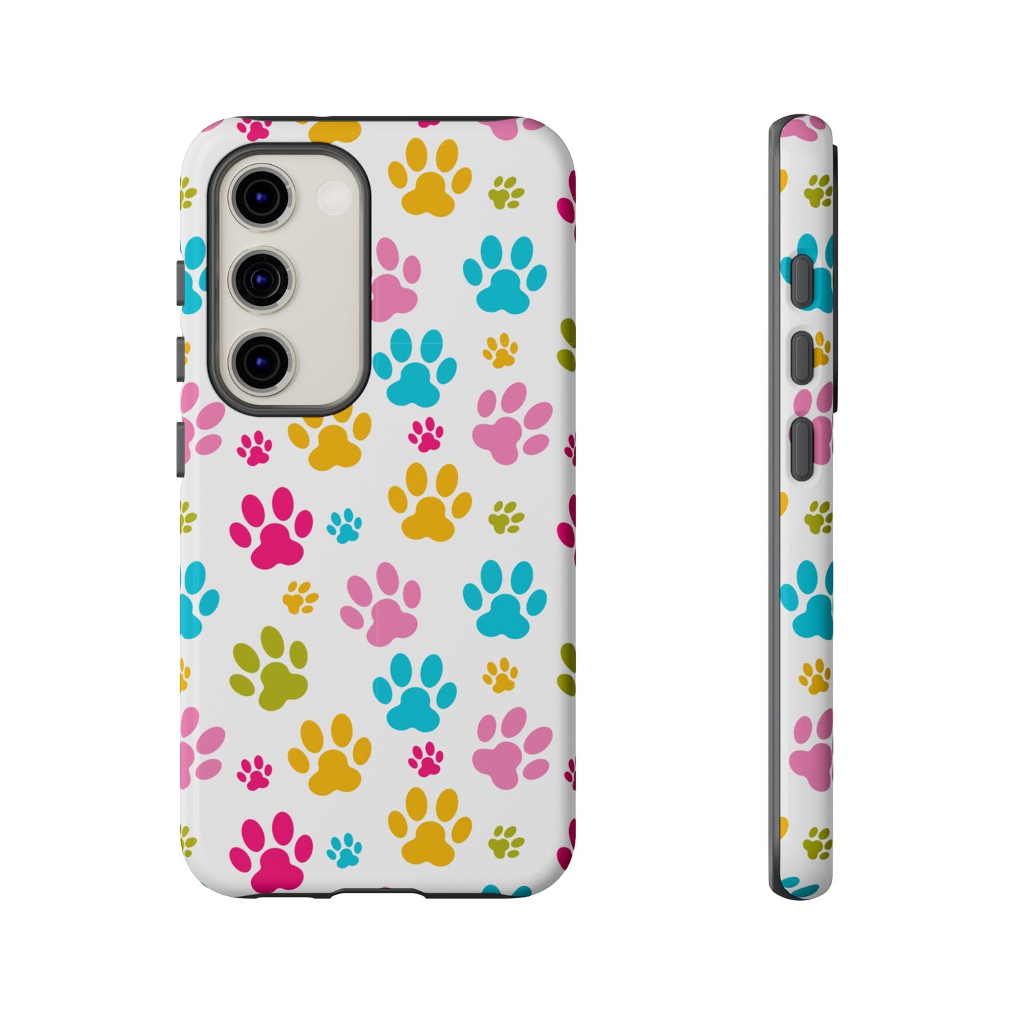 Colorful Pet Paw Print Phone Case for Dog Loves for Samsung