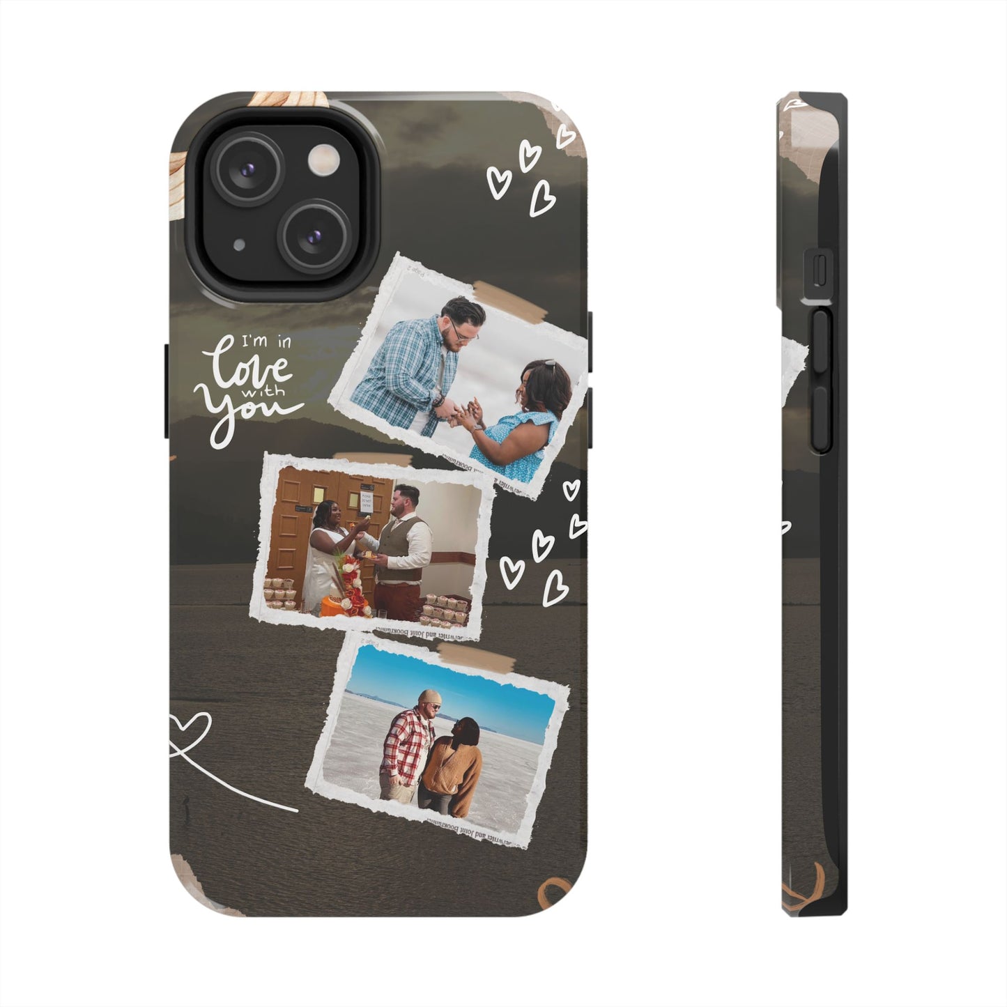 Personalized I'm in love with you Custom 3 Photo Tough Phone Case for Iphone