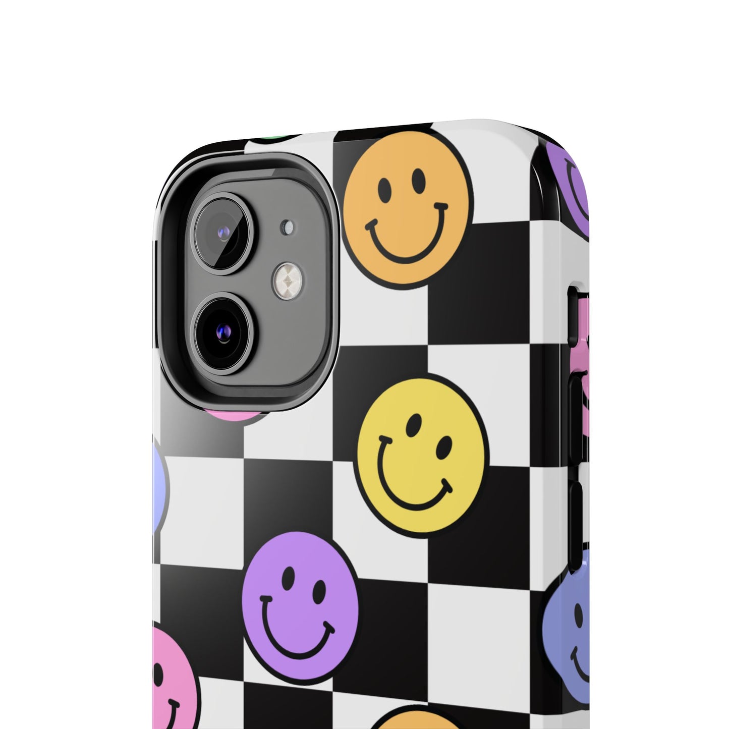 Colorful Smiley Face Phone Case, Durable Phone Cover, Fun Tech Accessories, Great for Gifts, Birthday, Holiday