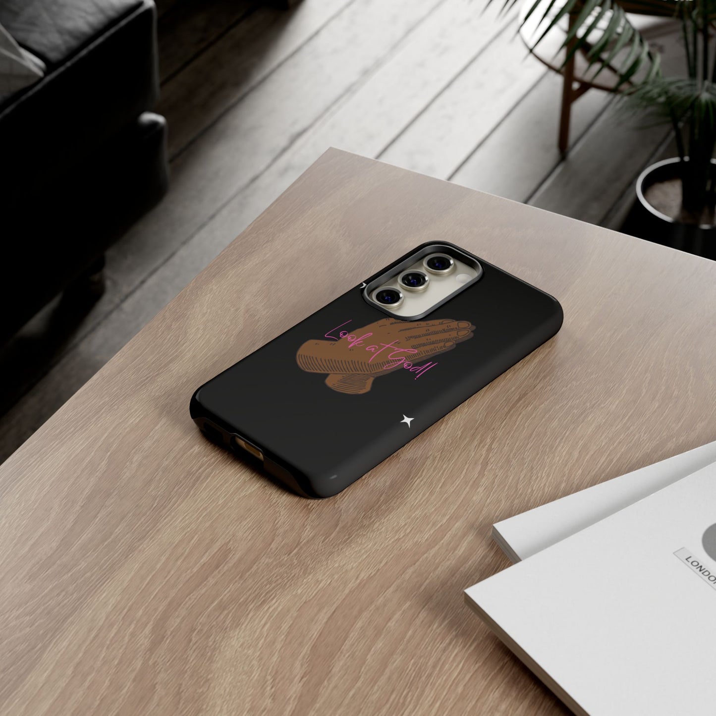 Phone Cases - 'Look at God' Praying Hands Religious Design Tough Case for Samsung