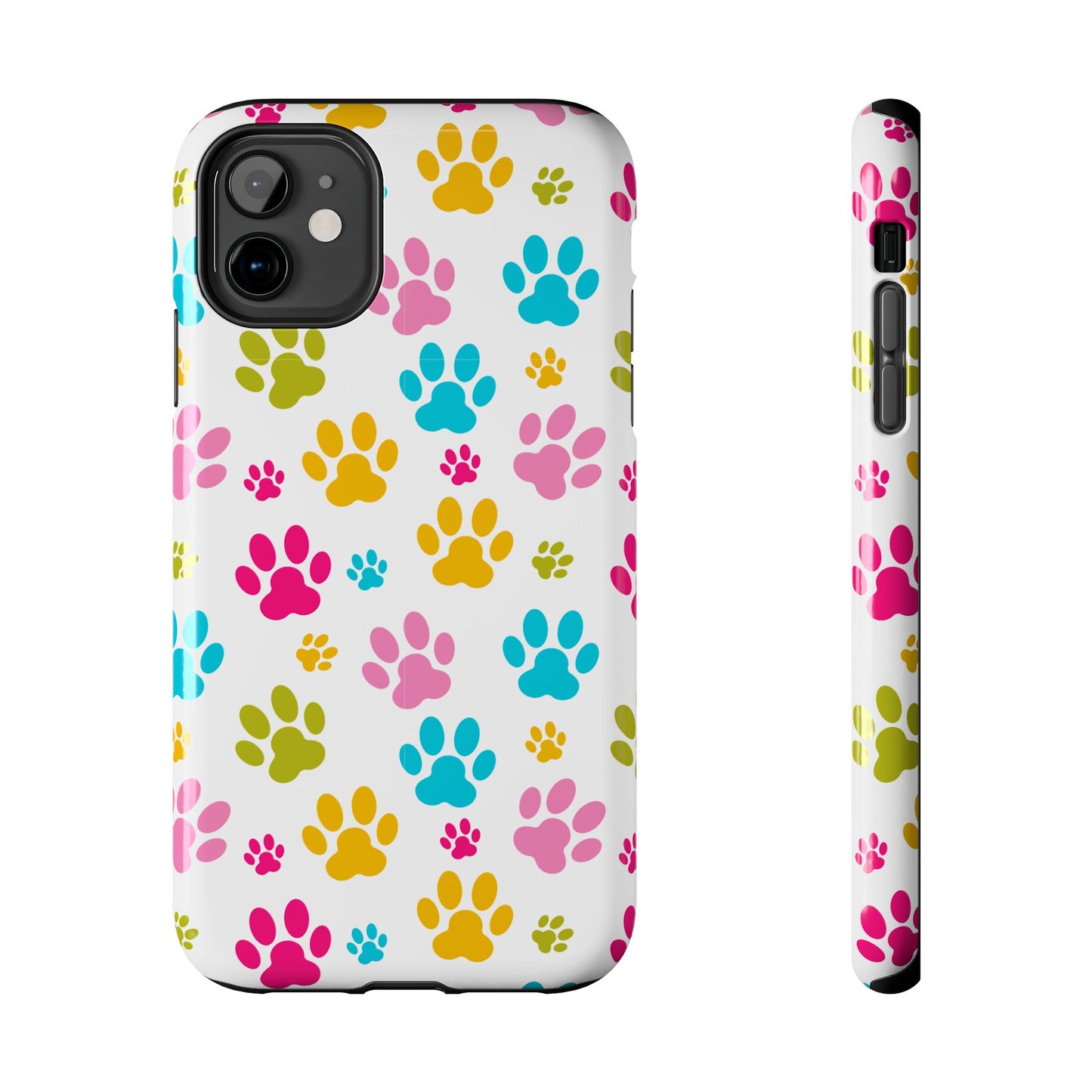 Colorful Pet Paw Print Tough Phone Case for Dog Loves for Iphone
