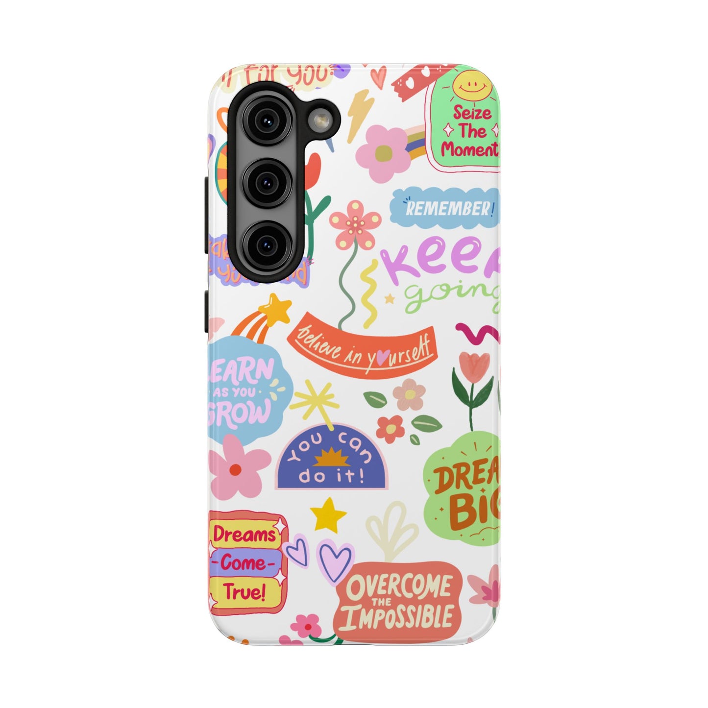 Inspirational, Motivational Phone Case, Cute Floral, Confidence Case, Gift for Her, Positive Vibes