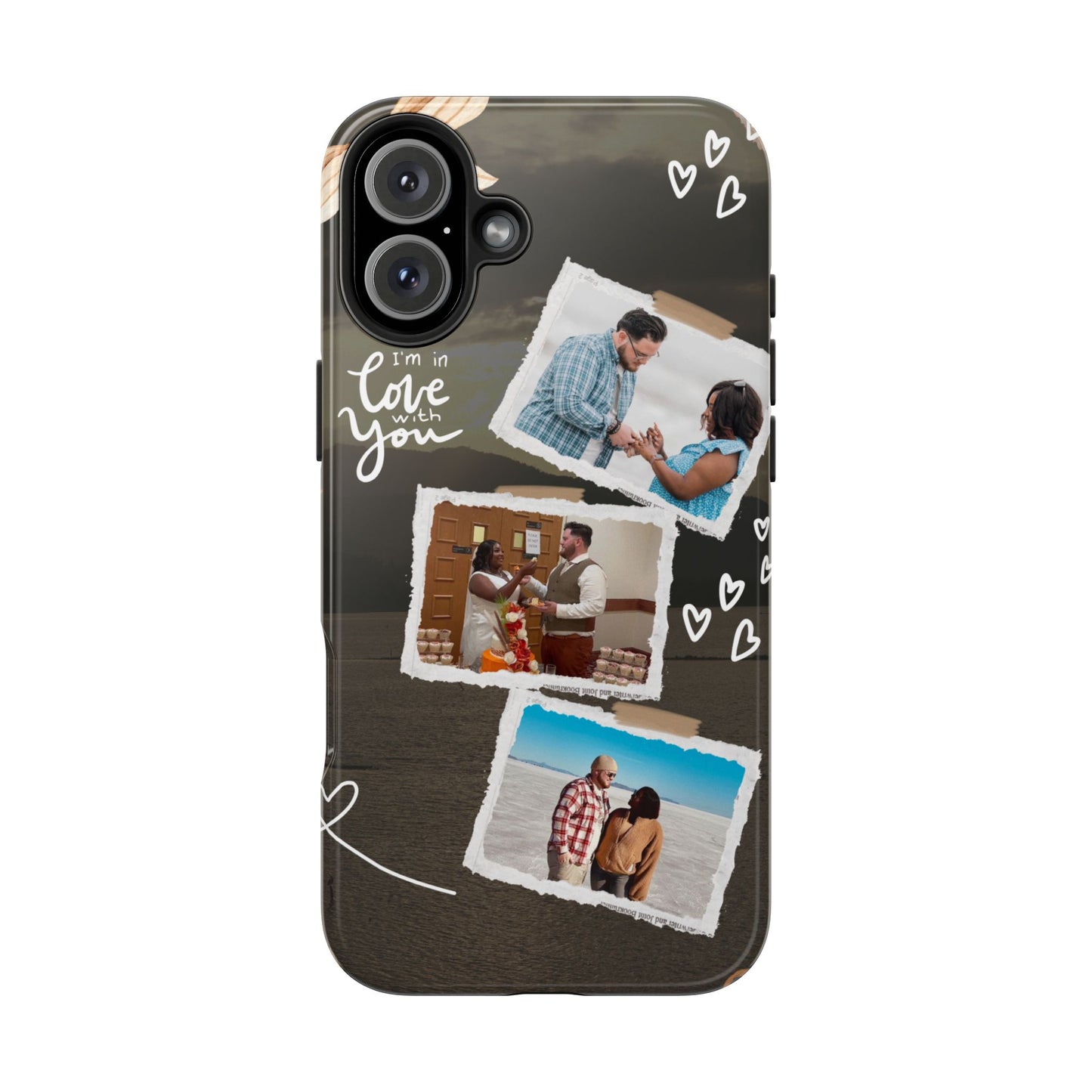 Personalized I'm in love with you Custom 3 Photo Tough Phone Case for Iphone