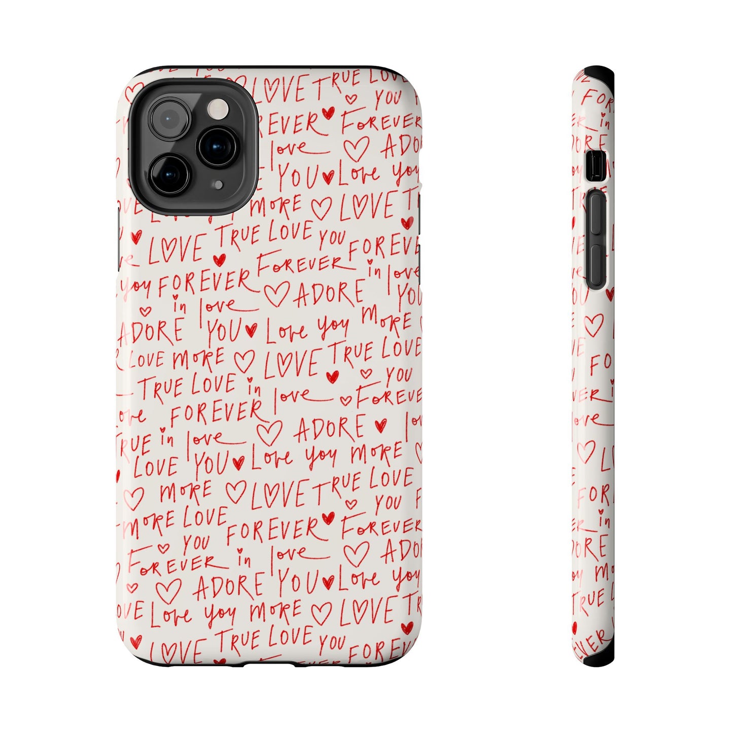 Love Hearts Tough Case for iPhone,  Cute Heart Design, Adore You Case, True Love Protection