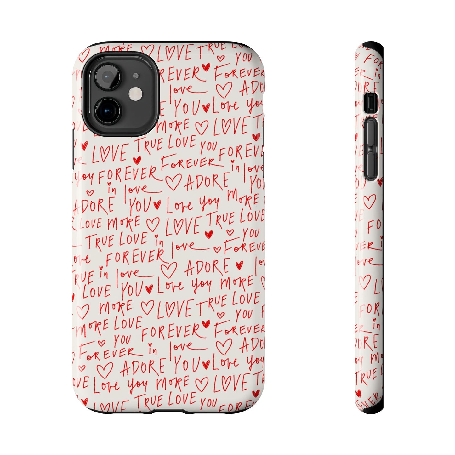 Love Hearts Tough Case for iPhone,  Cute Heart Design, Adore You Case, True Love Protection