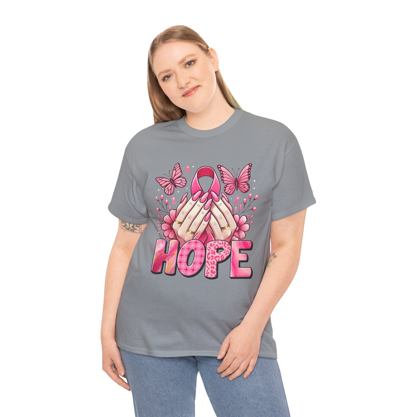 Hopeful Butterflies Unisex Heavy Cotton Tee