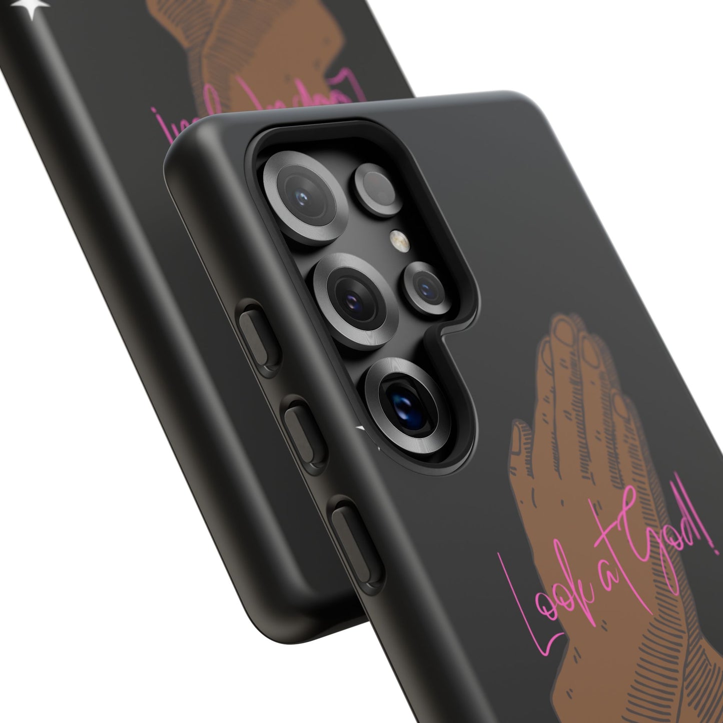 Phone Cases - 'Look at God' Praying Hands Religious Design Tough Case for Samsung