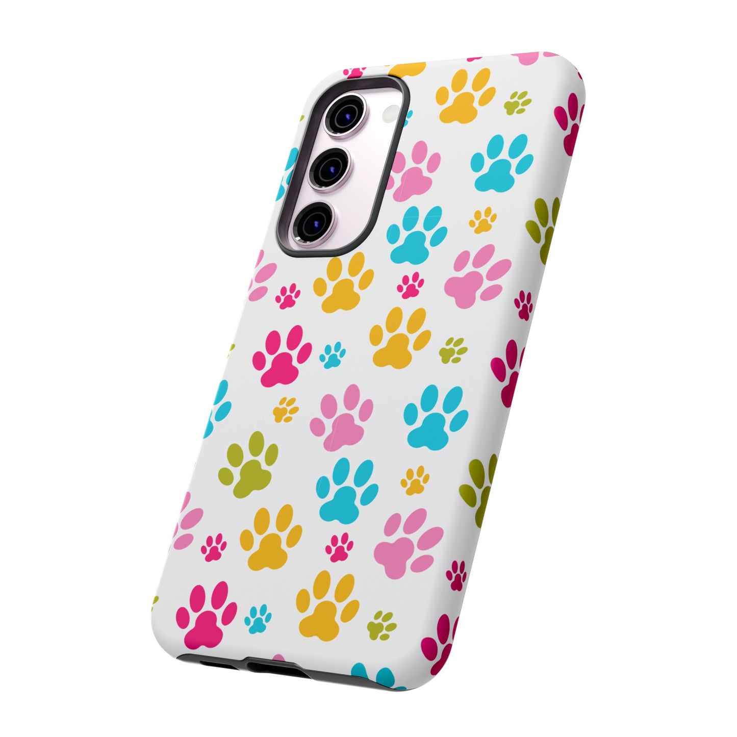 Colorful Pet Paw Print Phone Case for Dog Loves for Samsung