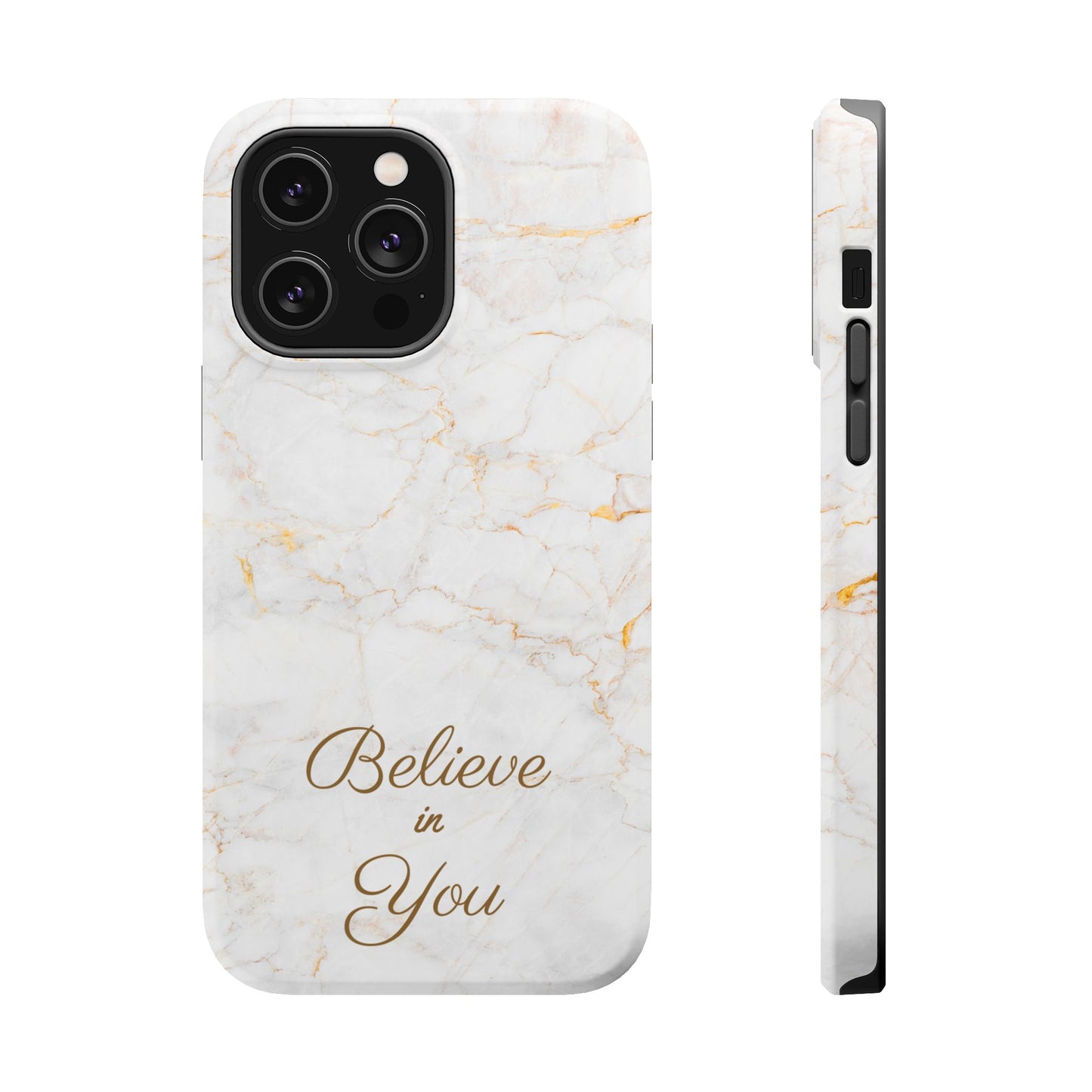 Elegant Motivational, Inspirational - Believe in You, Tough MAGNETIC Phone Case