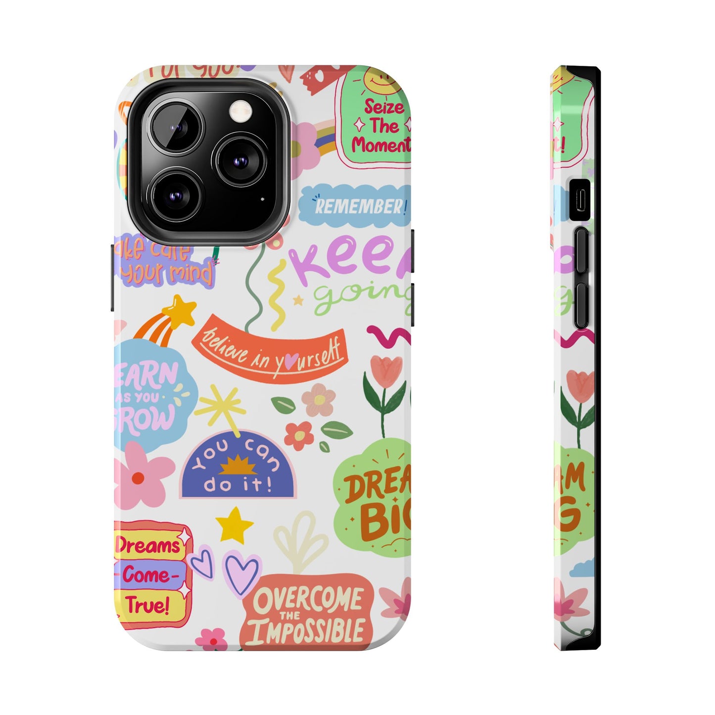 Inspirational, Motivational Phone Case, Cute Floral, Confidence Case, Gift for Her, Positive Vibes