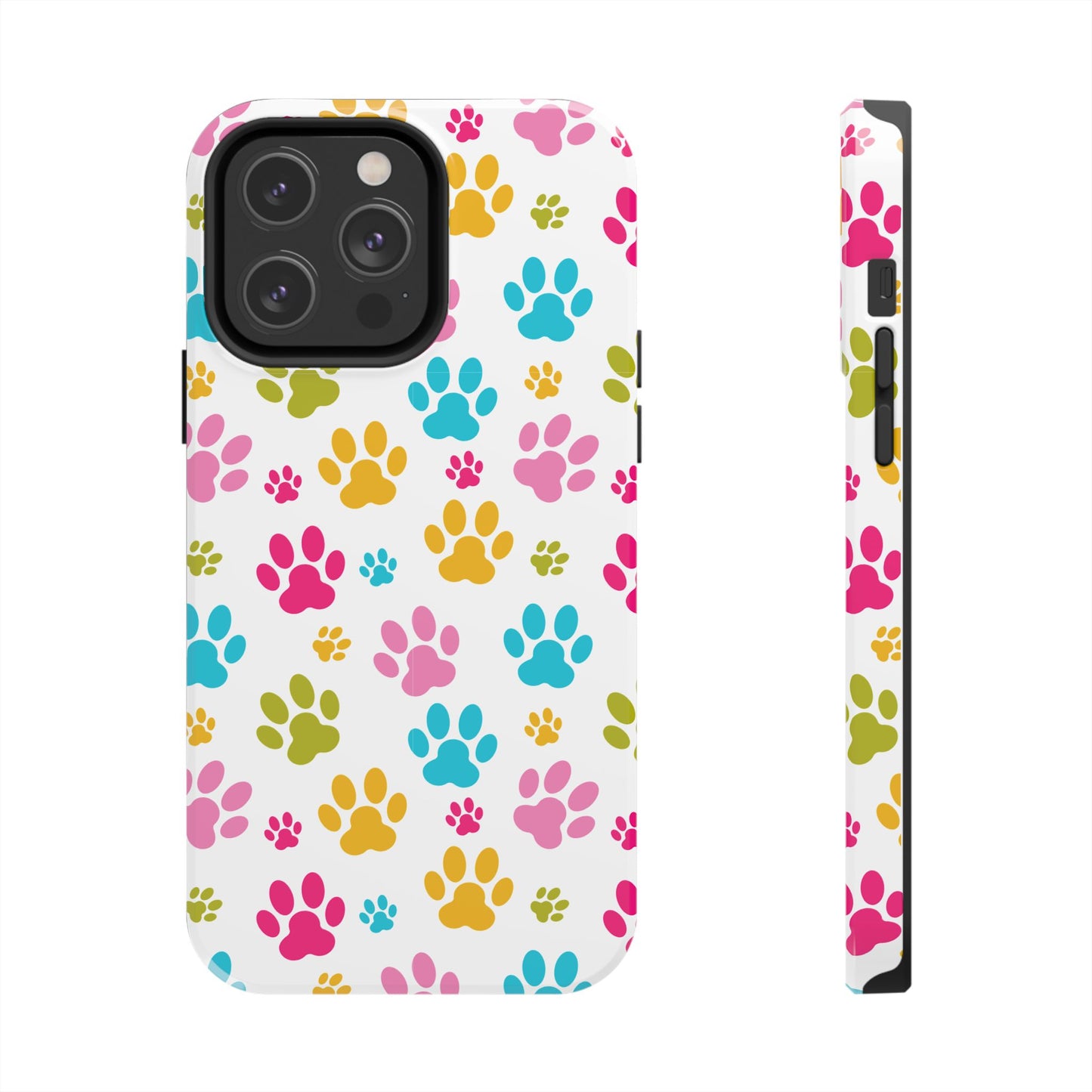 Colorful Pet Paw Print Tough Phone Case for Dog Loves for Iphone