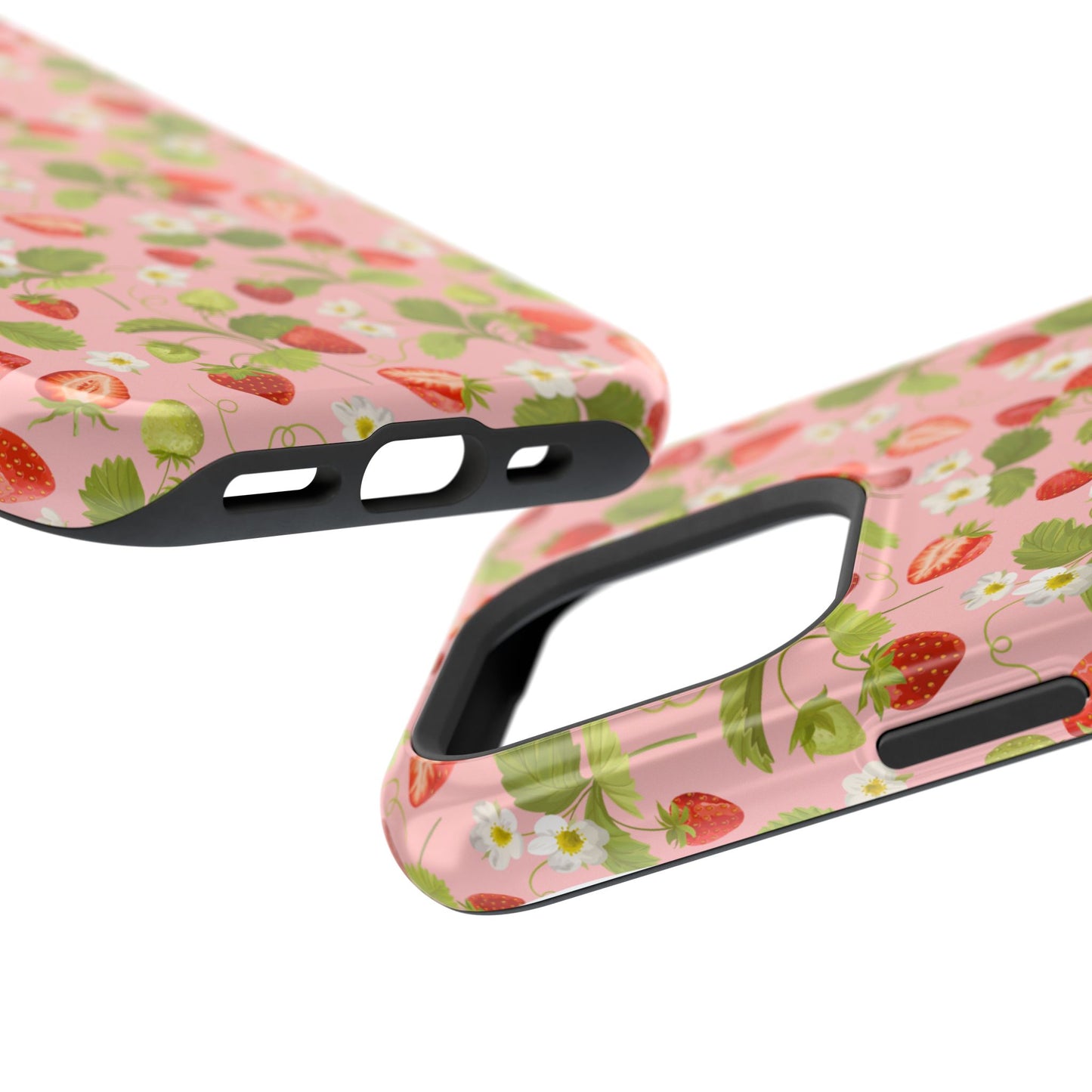 Strawberry Pattern Magnetic Phone Case, Fruit Lover’s Accessory, Cute Gift, Summer Vibe, Phone Protection