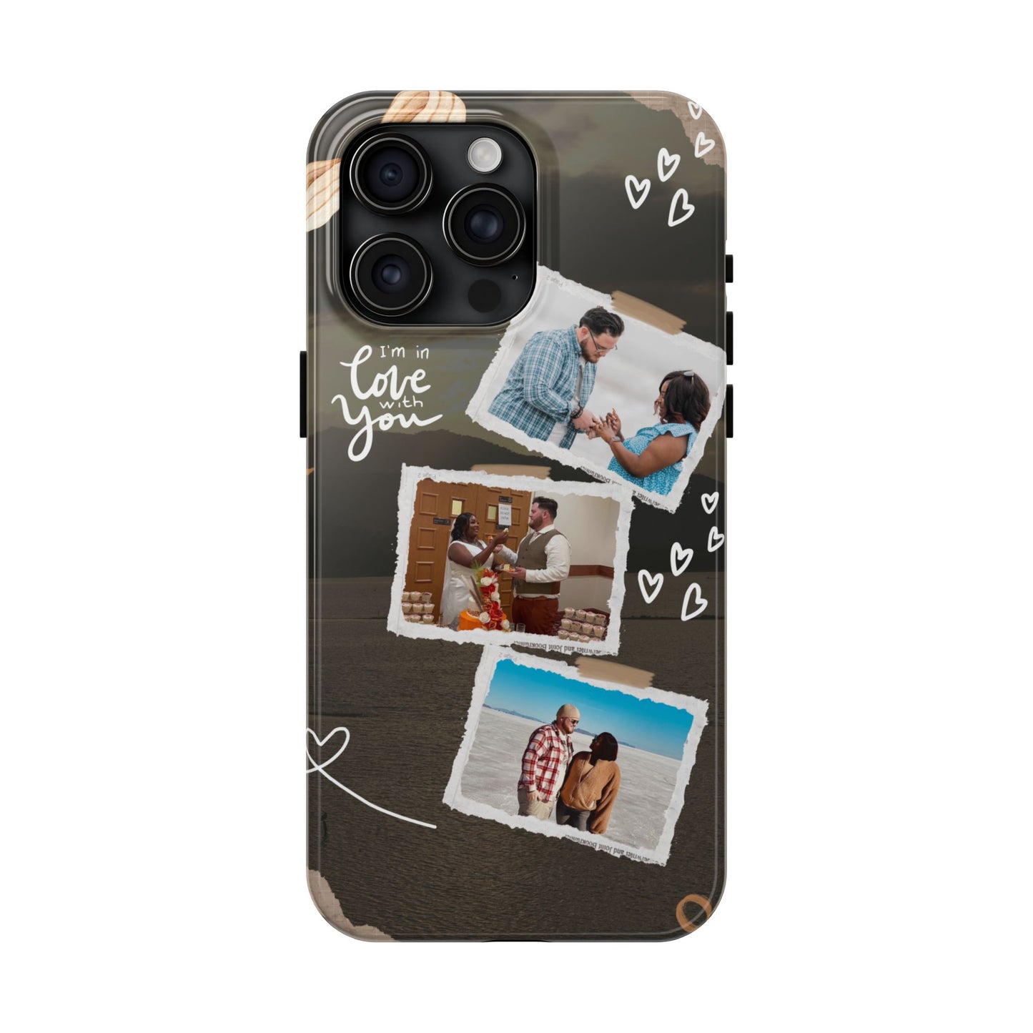 Personalized I'm in love with you Custom 3 Photo Tough Phone Case for Iphone
