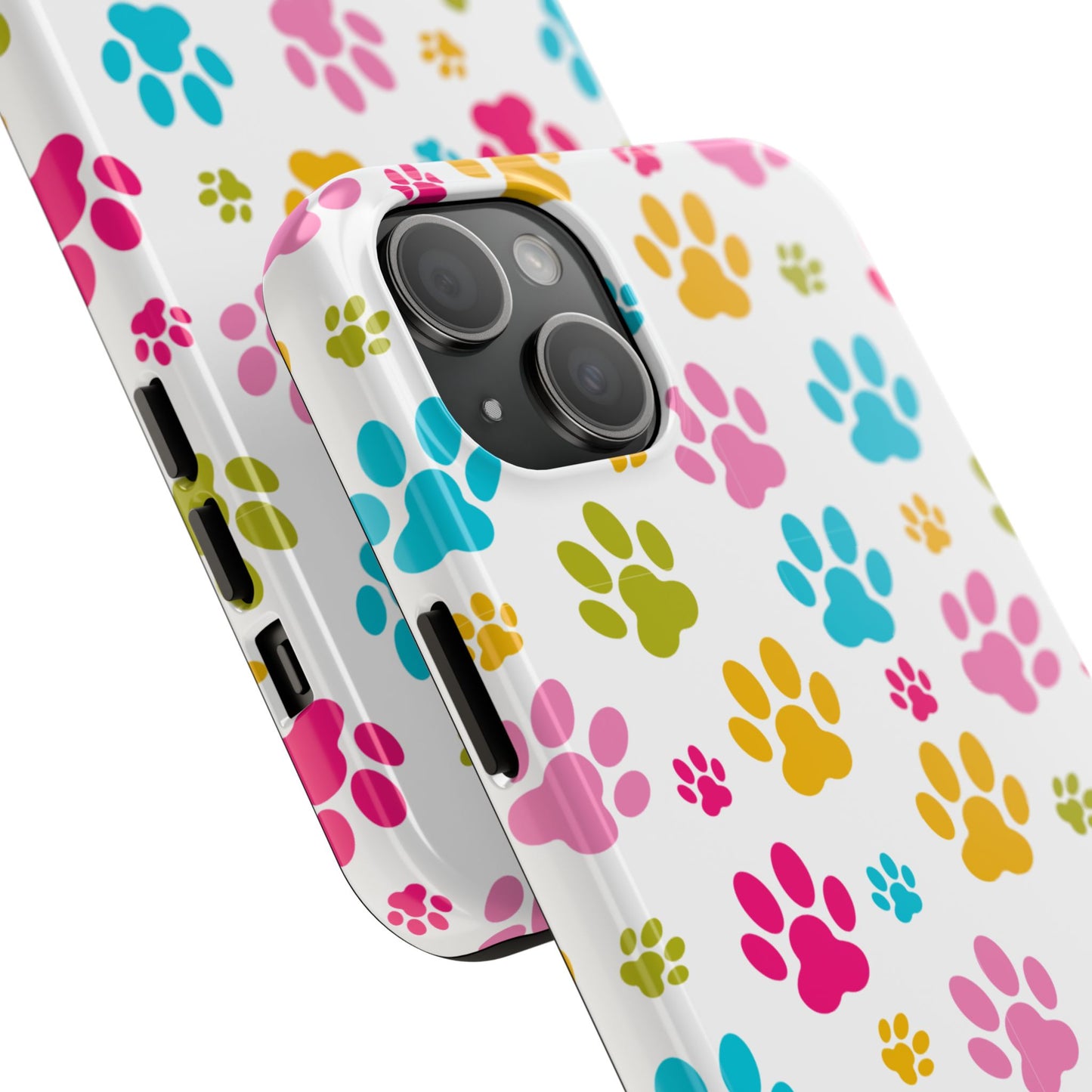Colorful Pet Paw Print Tough Phone Case for Dog Loves for Iphone