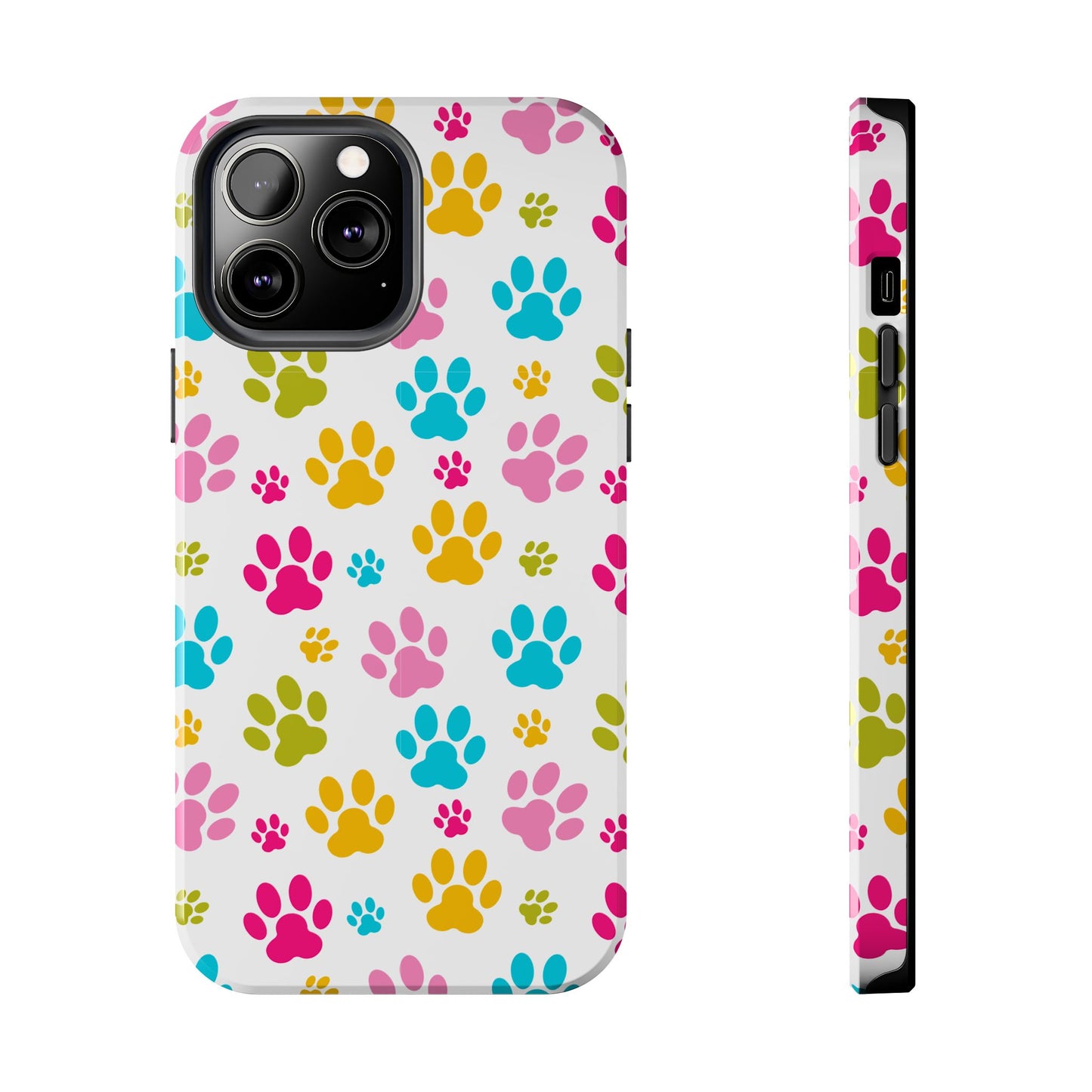 Colorful Pet Paw Print Tough Phone Case for Dog Loves for Iphone