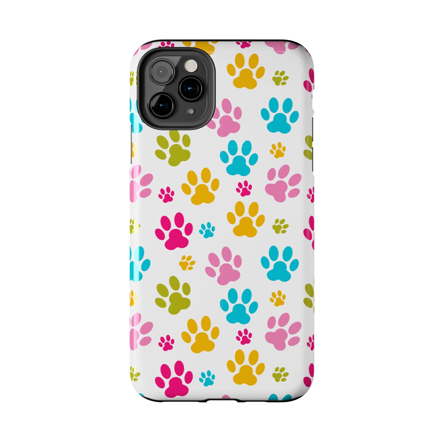 Colorful Pet Paw Print Tough Phone Case for Dog Loves for Iphone