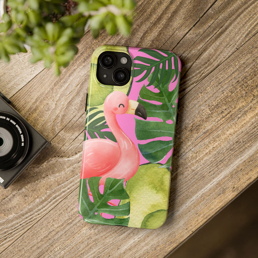 Tropical Flamingo, Cute, Summer Vibes Tough Phone Case