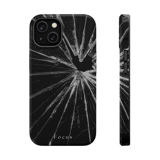 Durable Magnetic FOCUS Broken Glass Stylish Tough Case