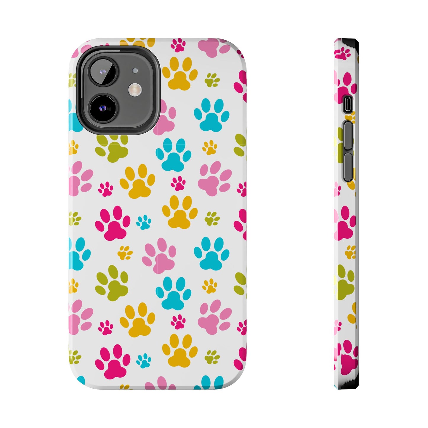 Colorful Pet Paw Print Tough Phone Case for Dog Loves for Iphone