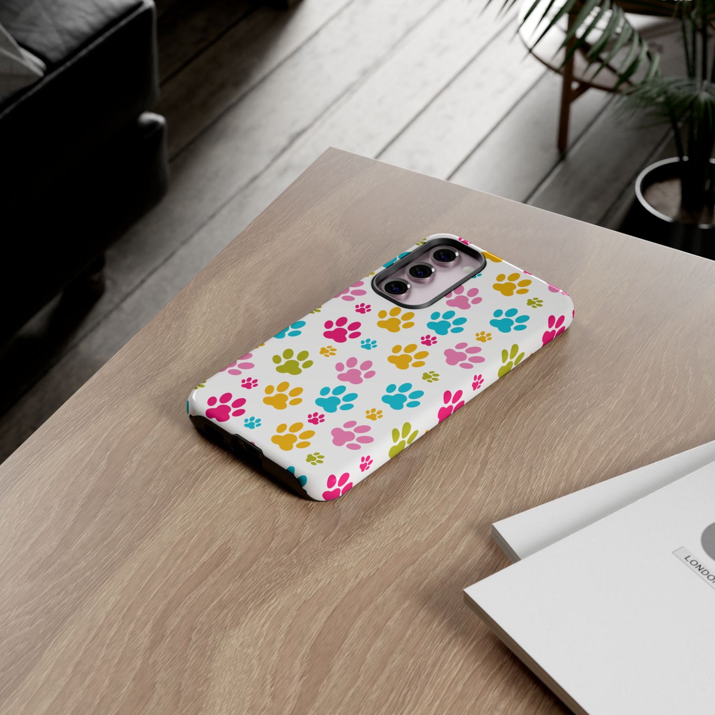 Colorful Pet Paw Print Phone Case for Dog Loves for Samsung