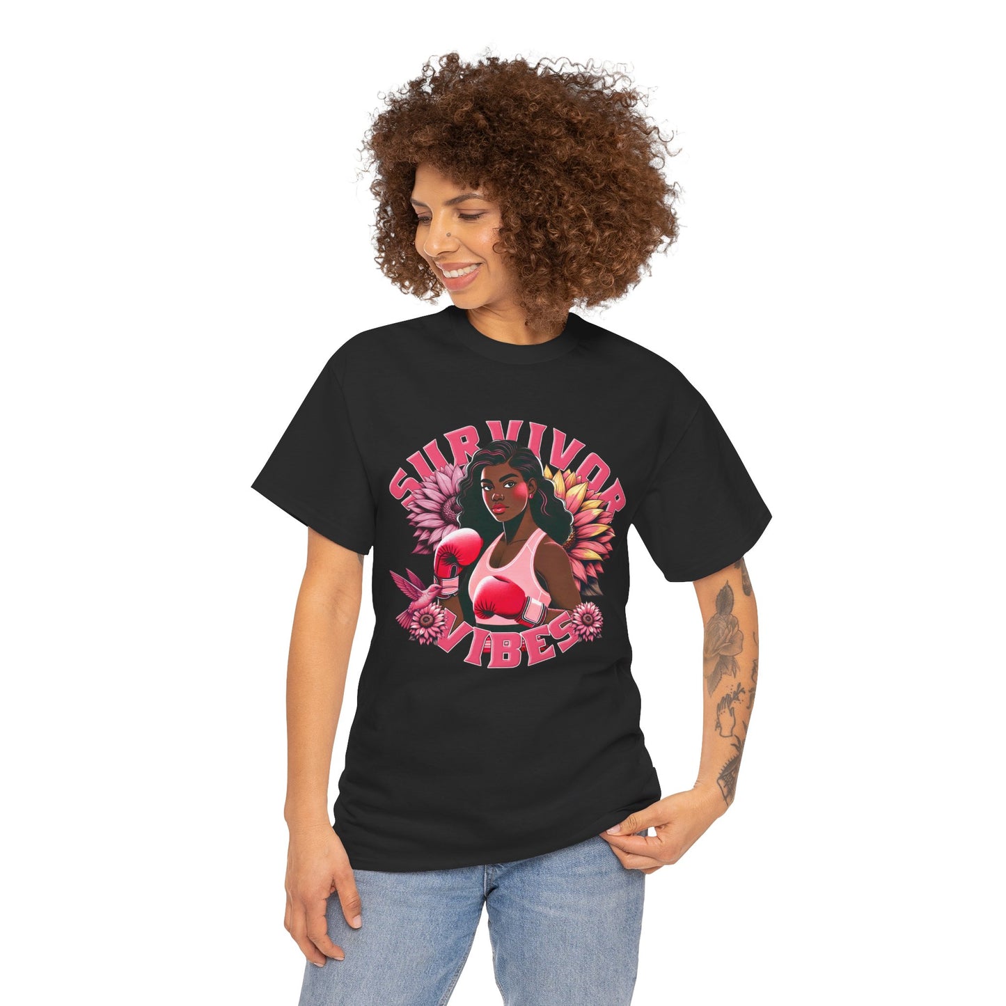 Survivor Vibes Unisex Tee - Empowering Breast Cancer T-Shirt