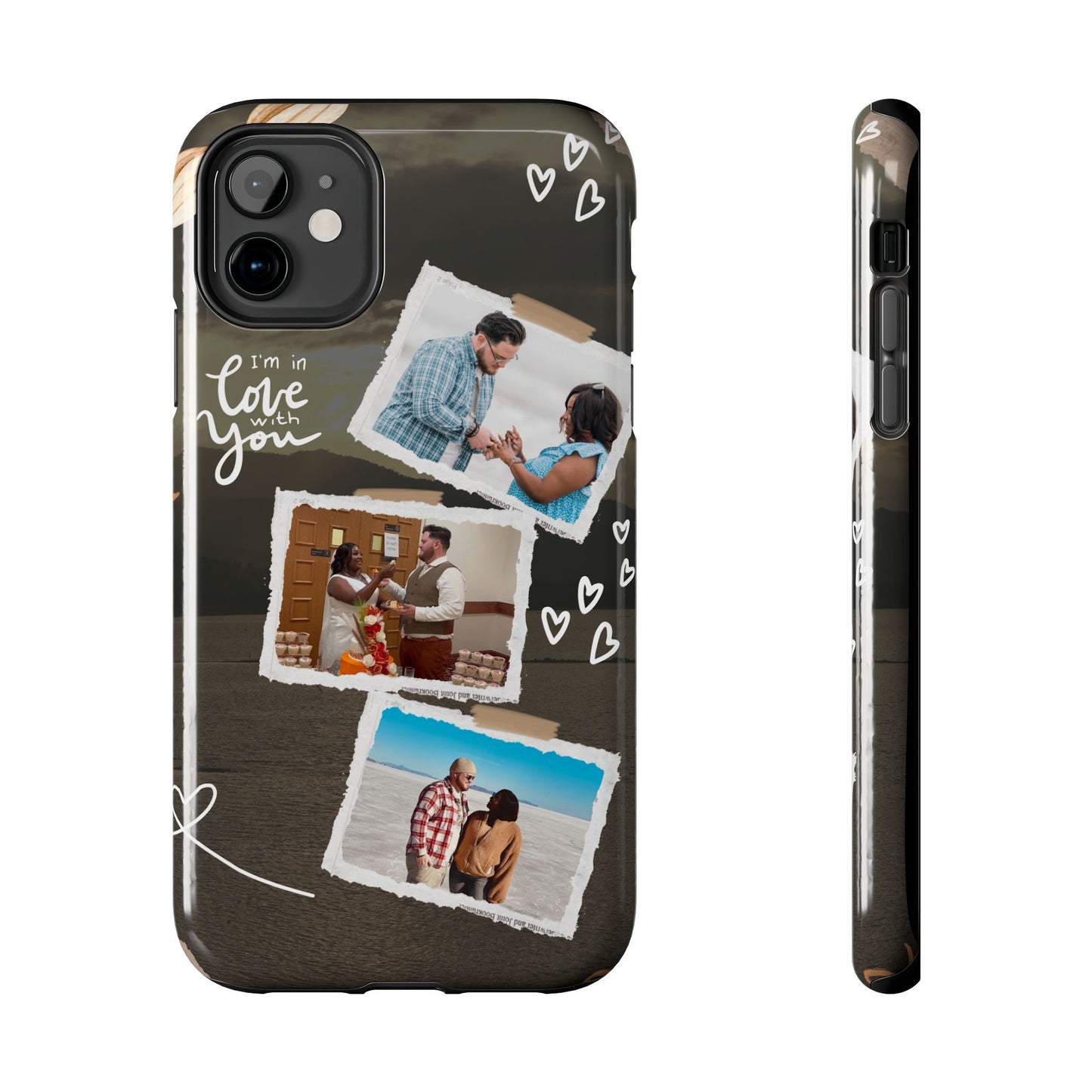 Personalized I'm in love with you Custom 3 Photo Tough Phone Case for Iphone