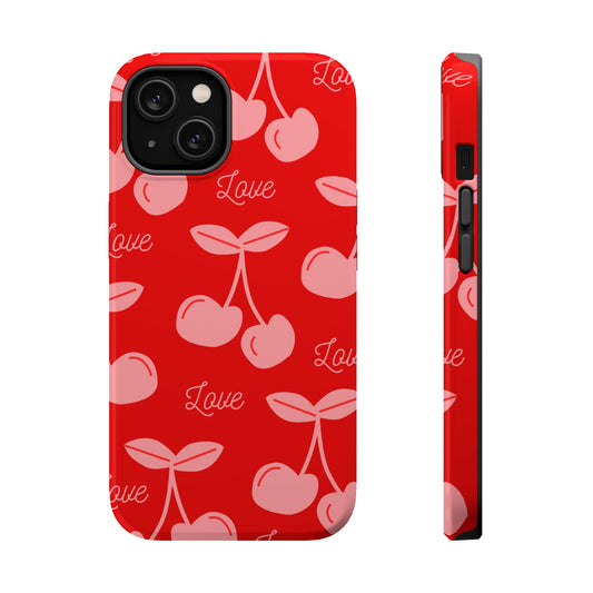 Cherry Love MAGNETIC Tough Cases, Cute Protection, Gift for Her, Valentine's Day