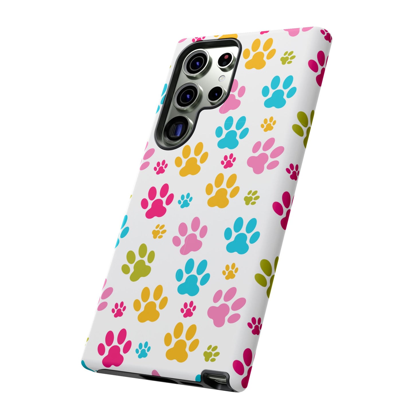 Colorful Pet Paw Print Phone Case for Dog Loves for Samsung