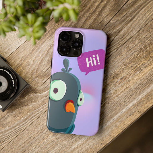 Colorful Cartoon Bird Tough Phone Case - Say Hi!