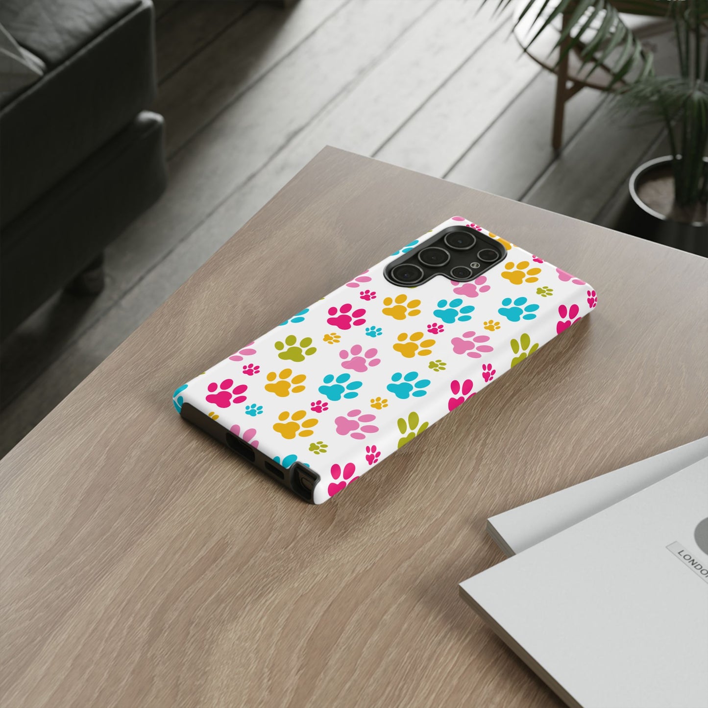 Colorful Pet Paw Print Phone Case for Dog Loves for Samsung