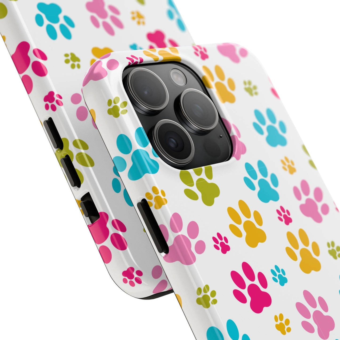 Colorful Pet Paw Print Tough Phone Case for Dog Loves for Iphone