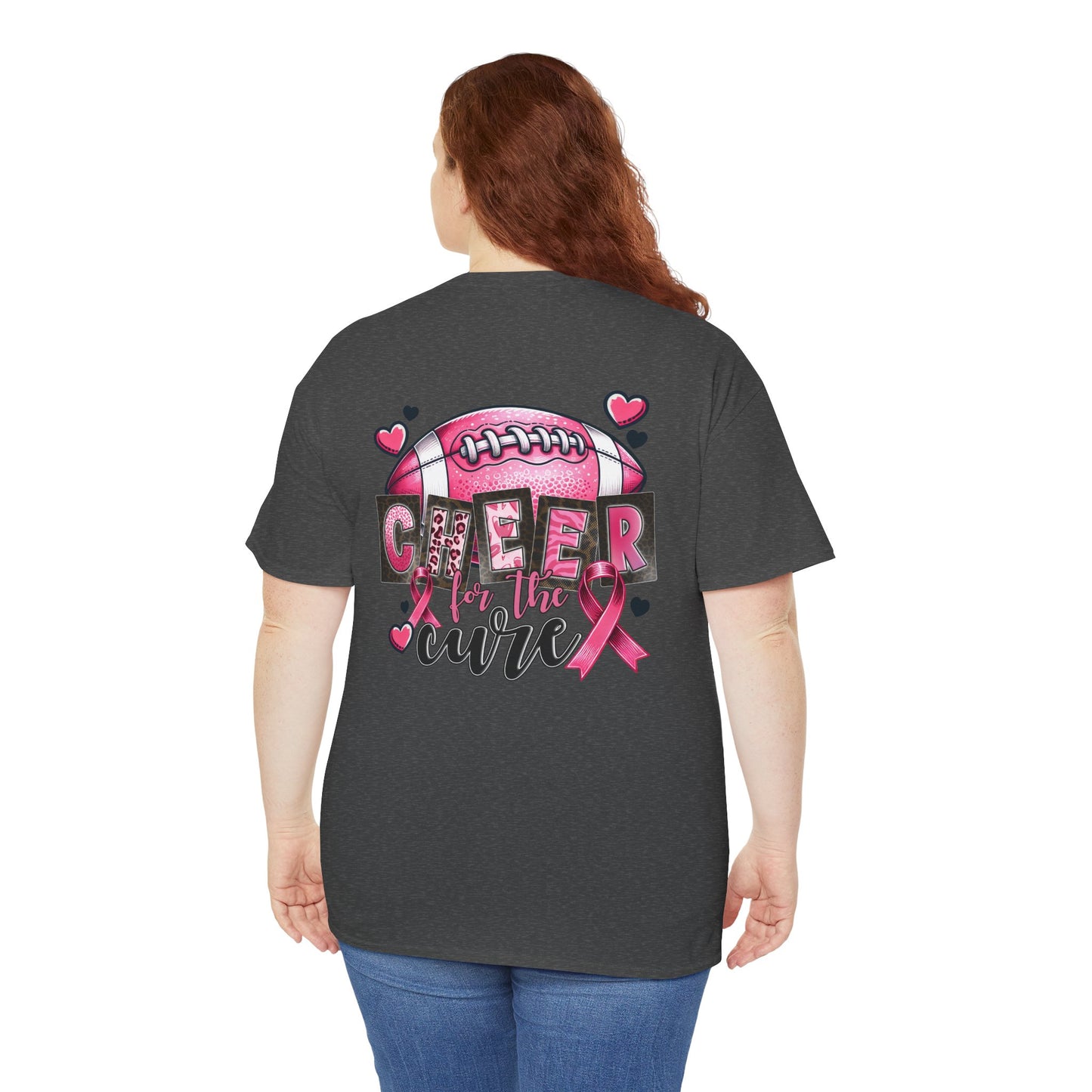 Breast Cancer Awareness Tee - "Cheer for the cure" Unisex Cotton Shirt
