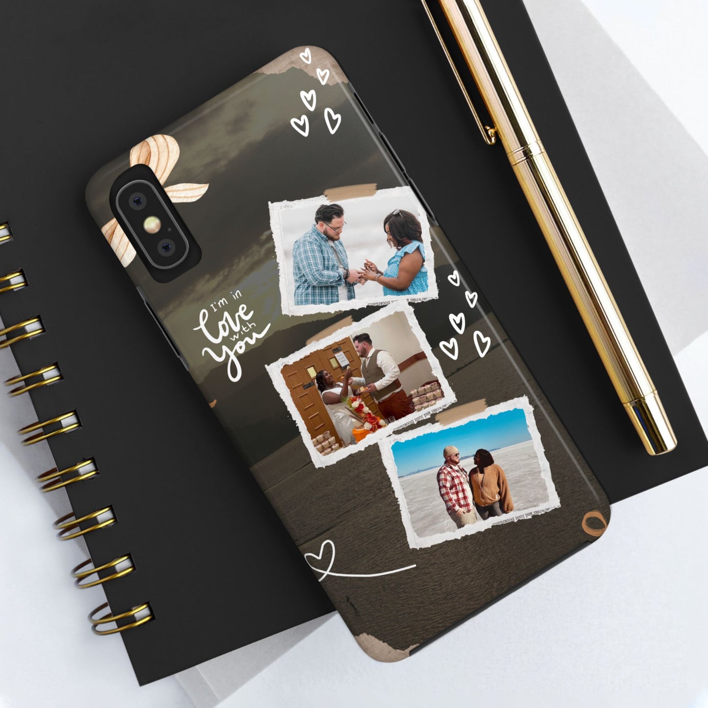 Personalized I'm in love with you Custom 3 Photo Tough Phone Case for Iphone
