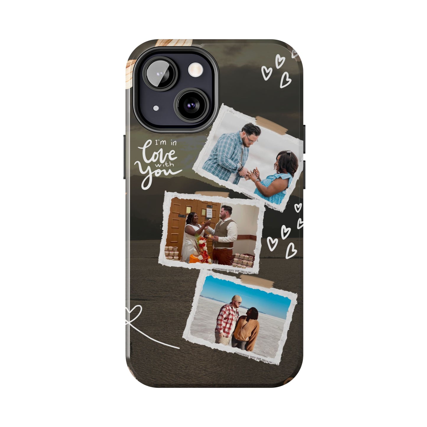 Personalized I'm in love with you Custom 3 Photo Tough Phone Case for Iphone