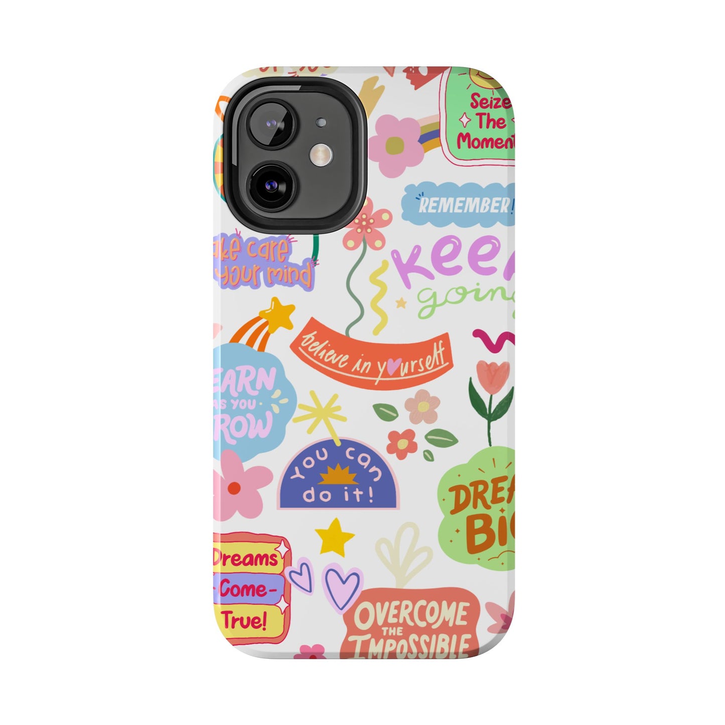 Inspirational, Motivational Phone Case, Cute Floral, Confidence Case, Gift for Her, Positive Vibes